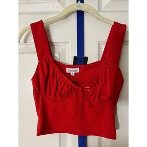 Verge Girl 8 Birdies Red Bustier Crop Top